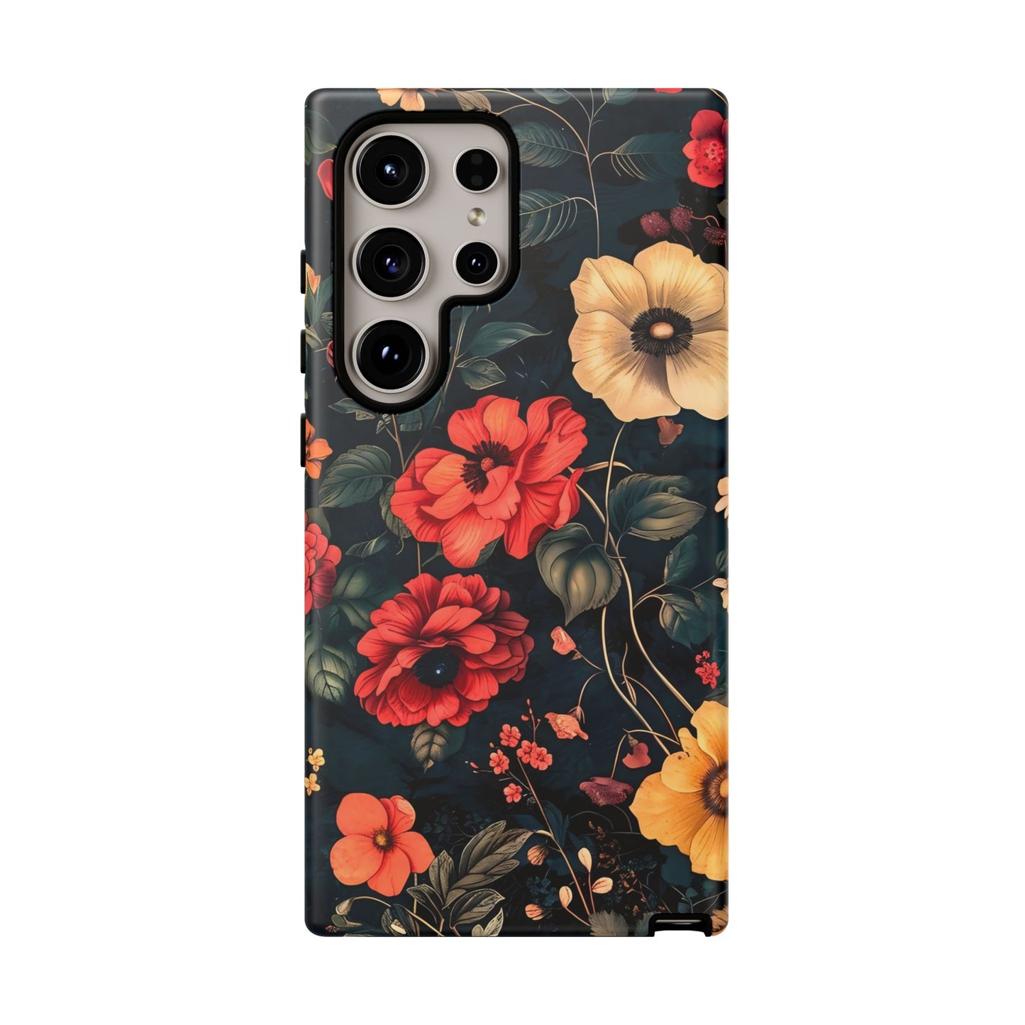 Floral Phone Case, Tough Cases, Flower Motif, Protective Cover, Gift for Her, Floral Design, Spring Accessory