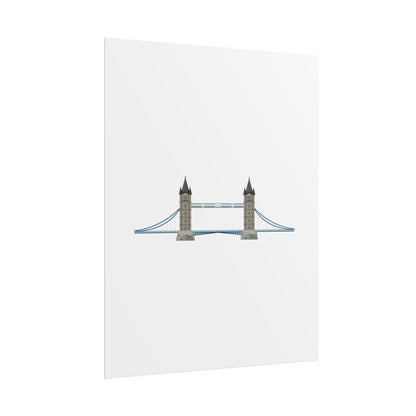 Tower Bridge Rolled Poster, London City Decor, Wall Art, Gift for Travelers, Home Aesthetic, UK Wall Art