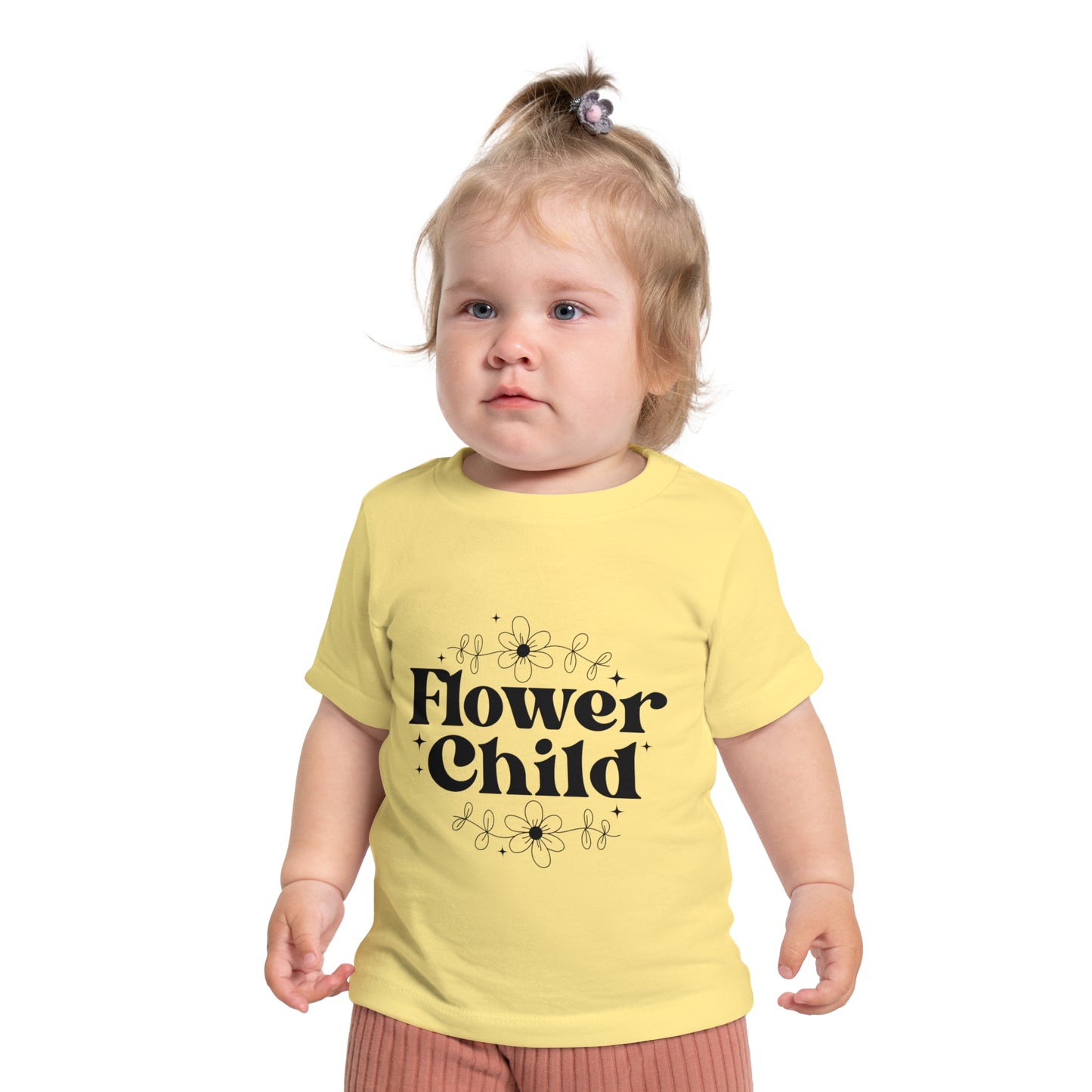 Flower Child Baby Short Sleeve T-Shirt – Cute Toddler Tee for Festive Occasions