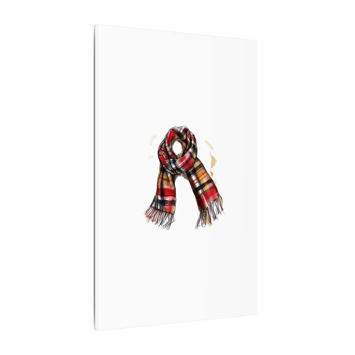 Autumn Scarf Canvas Art Print | Cozy Home Décor, Gift for Fall Lovers, Seasonal Wall Art, Unique Interior Design