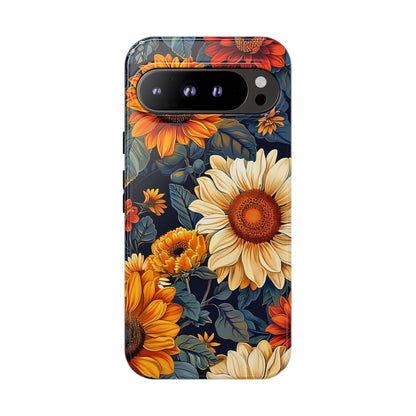 Floral Tough Phone Case | Sunflower Design, iPhone Cover, Protective Case, Gifts for Her, Floral Phone Accessory