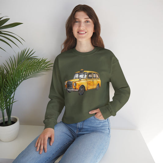 Unisex Heavy Blend™ Crewneck Sweatshirt - Vintage Car - Classic Automotive Elegance and Timeless Style