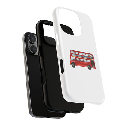 London Bus Tough Magnetic Case, iPhone Protector, Unique Phone Cover, Gifts for Travelers, Durable Mobile Case