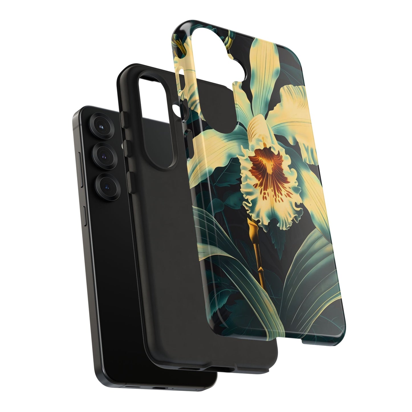 Floral Phone Case - Tough Cases with Orchid Design, Durable Smartphone Cover for Nature Lovers, Floral Gift for Her, Botanical [...]