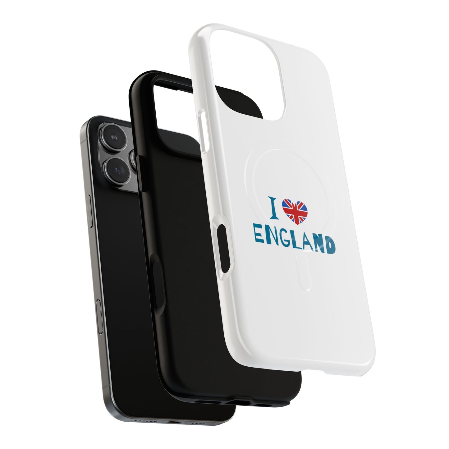 I Love England Magnetic Phone Case | Tough Protective Cover, Travel Gift, Souvenir for England Lovers, Personalized Phone Accessories