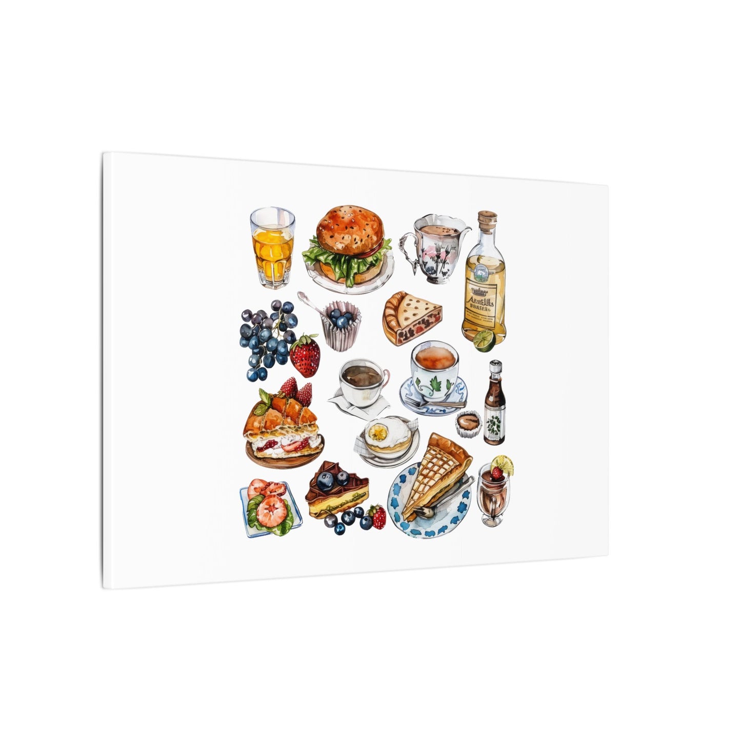 Breakfast Feast Canvas Print, Food Art, Kitchen Decor, Gifting for Food Lovers, Brunch Vibes, Wall Art