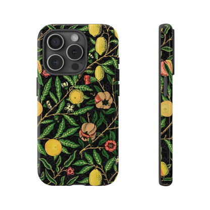 Tough Cases Phone Case, Floral Phone Cover, Tough Phone Protection, Gift for Plant Lovers, Black Background, Eco-Friendly Design