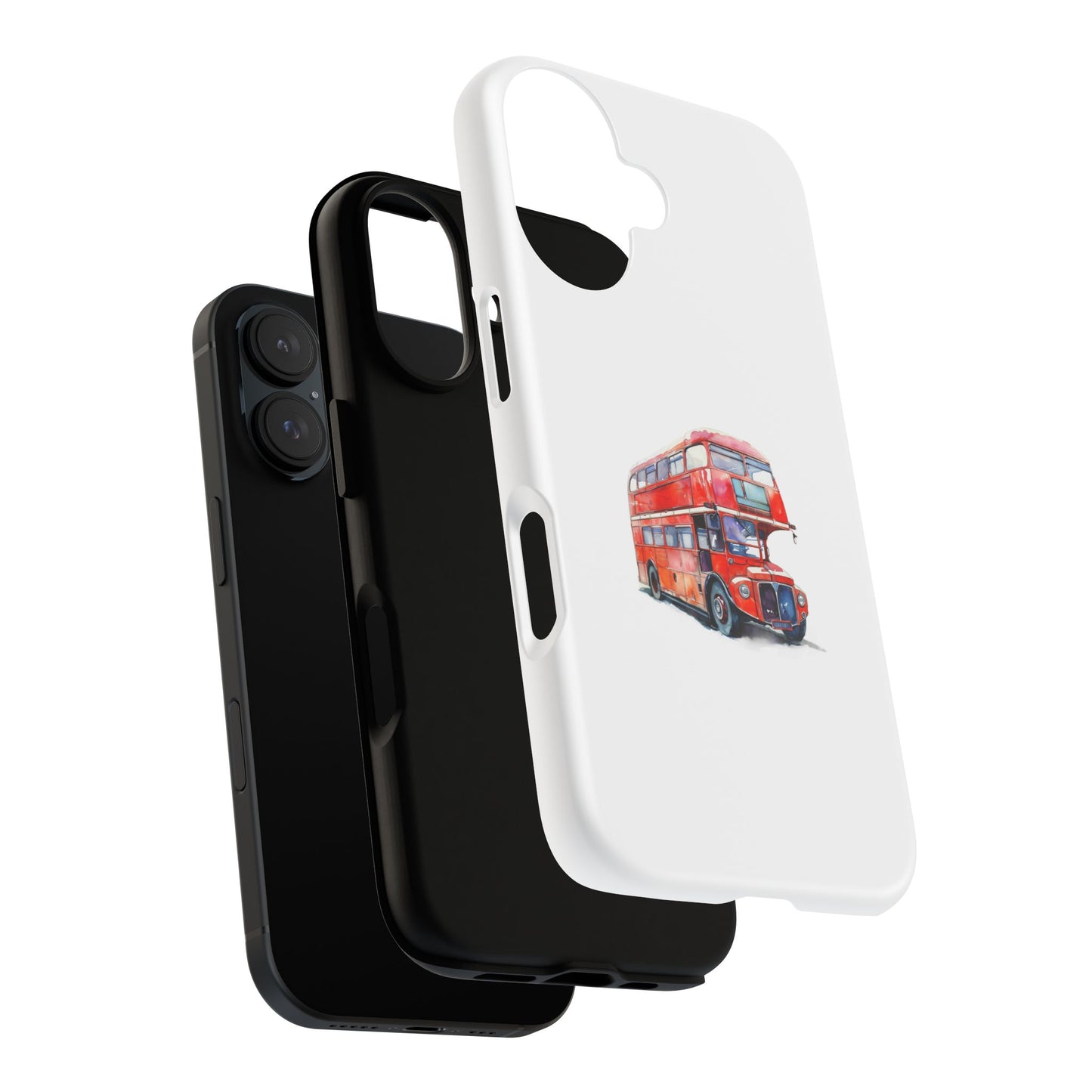 Vintage Red Double-Decker Bus Phone Case - Tough & Stylish