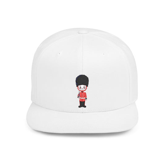 Cartoon Guard with Bearskin Hat - Flat Bill Snapback