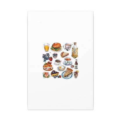 Breakfast Feast Canvas Print, Food Art, Kitchen Decor, Gifting for Food Lovers, Brunch Vibes, Wall Art