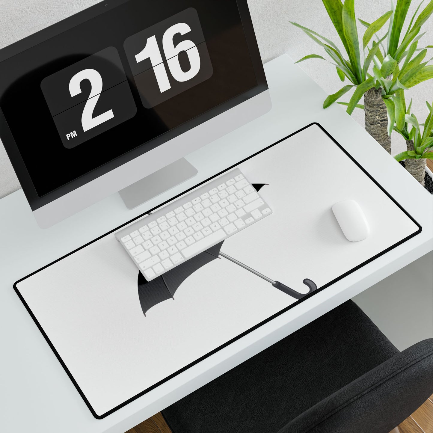 Minimalist Umbrella Desk Mat - Elegant Office Decor, Modern Workspace Accessory, Gift for Students, Home Office Essentials