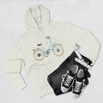 Three-Panel Fleece Hoodie - Elegant British Bicycle