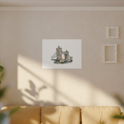 London Bridge Matte Canvas Wall Art, Elegant Home Decor, Unique Gift for Art Lovers, Travel Enthusiast Wall Decor, Modern Aesthetic