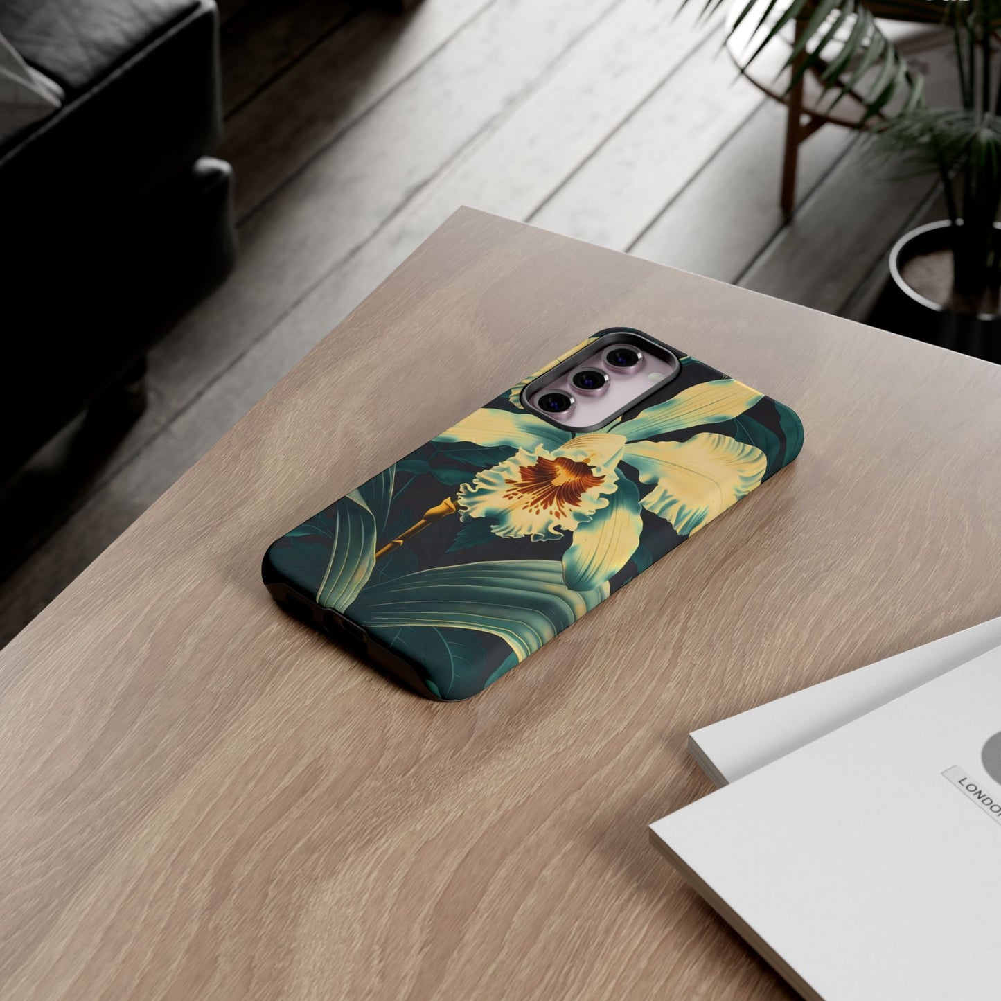 Floral Phone Case - Tough Cases with Orchid Design, Durable Smartphone Cover for Nature Lovers, Floral Gift for Her, Botanical [...]