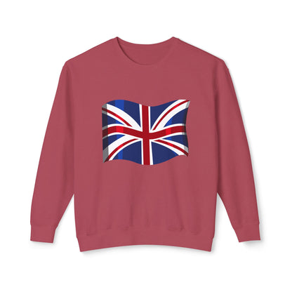 Unisex Lightweight Crewneck Sweatshirt - Classic UK Flag