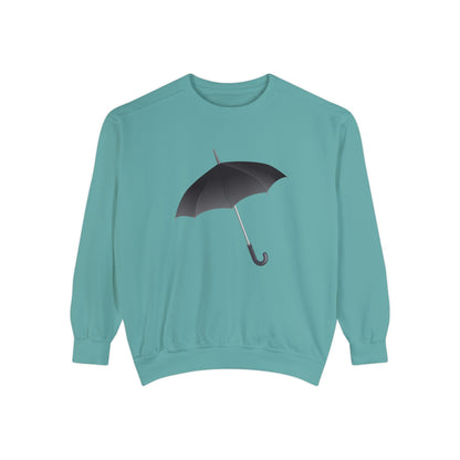 Unisex Garment-Dyed Sweatshirt Elegant - Regal Royal Umbrella