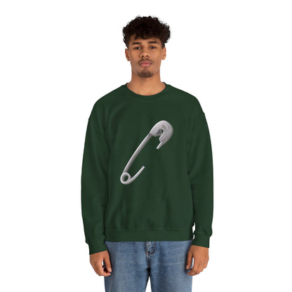 Unisex Heavy Blend™ Crewneck Sweatshirt Classy - Minimalist Safety Pin