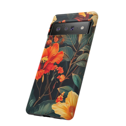 Tough Floral Phone Case | Tropical Vibe, Gift for Nature Lovers, Summer Beach Accessory, Floral Pattern, Trendy Phone Accessories