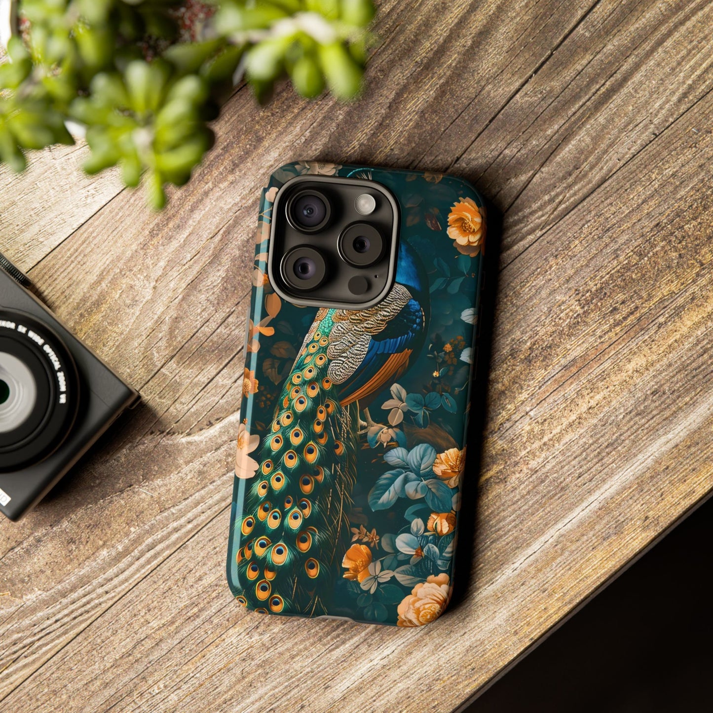 Peacock Phone Case - Elegant Floral Design, Tough Case for Protection, Unique Gift for Nature Lovers, Stylish Accessory, Eco-Friendly