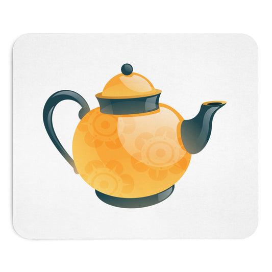 Cheerful Teapot Mouse Pad, Fun Office Accessory, Gift for Tea Lovers, Cute Desk Decor, Personalized Mouse Pad