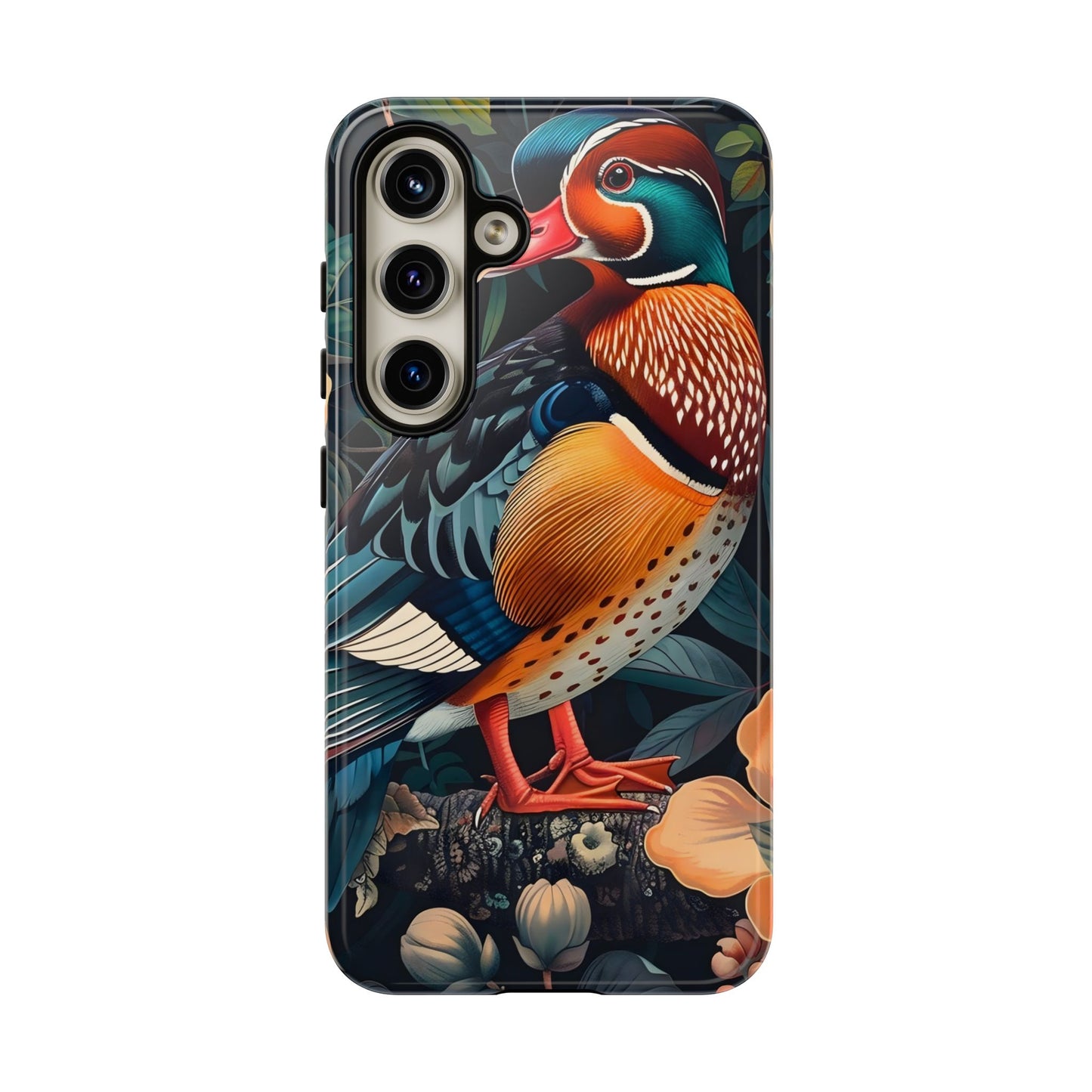 Vibrant Phone Case with Artistic Bird Design, Nature Lover Gift, Wildlife Enthusiast Accessory, Floral Tech Case, Unique Mobile Cover