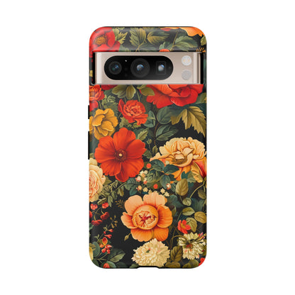 Floral Phone Case, Tough Cases, Decorative Tech Accessories, Gift for Her, Nature Lover Gift, Boho Style Case, Spring Floral Cover