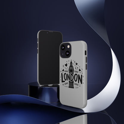 London Love Phone Case, Tough Cases, Stylish Phone Accessories, Unique Gift for Travelers, London Souvenir, Love Design