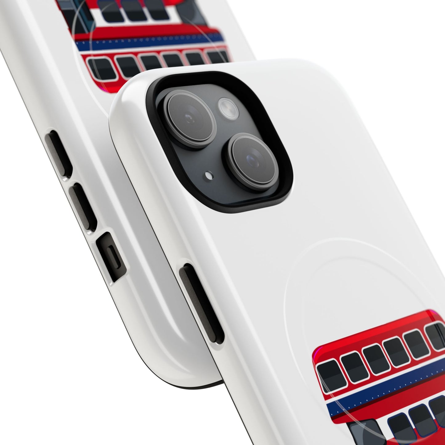 London Bus Phone Case, Tough Magnetic Phone Cover, Unique Gift, Secure Protection, Fun Design, Travel Lover Accessory