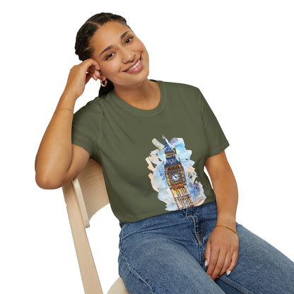 Unisex Softstyle T-Shirt - Towering Time - Big Ben and British Heritage