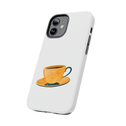 Stylish Tough Phone Case with Coffee Cup Design, Coffee Lover Gift, Phone Accessories for Fall, Cute Phone Cover, Durable Protection