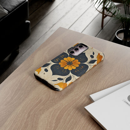 Floral Phone Case - Tough Cases, Botanical iPhone Cover, Vintage Flower Design, Durable Smartphone Protection, Unique Gift Idea