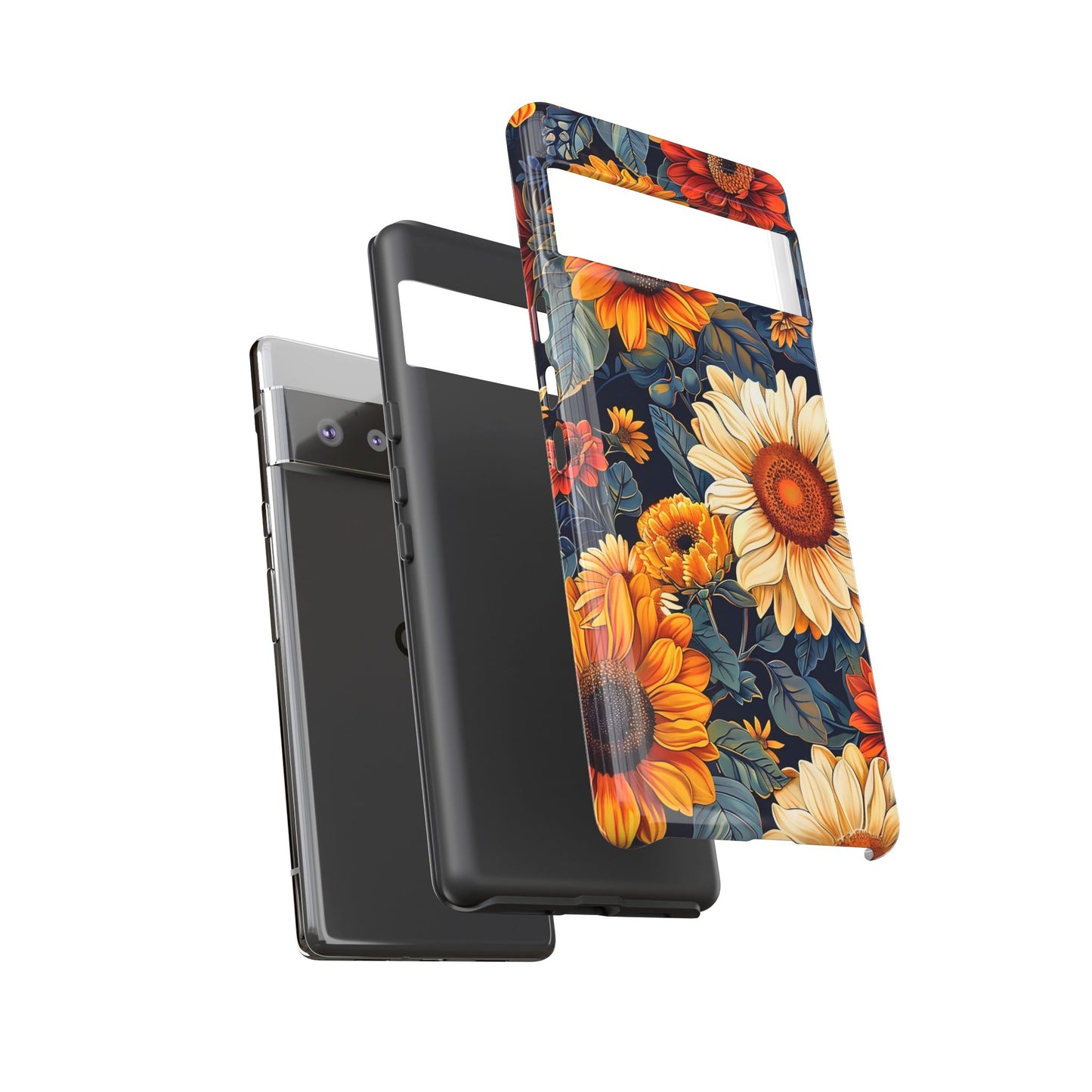 Floral Tough Phone Case | Sunflower Design, iPhone Cover, Protective Case, Gifts for Her, Floral Phone Accessory