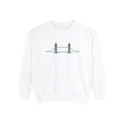 Unisex Garment-Dyed Sweatshirt Relaxed - Tower Bridge Iconic London