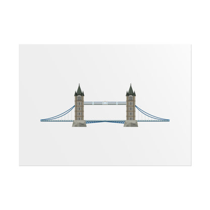 Tower Bridge Rolled Poster, London City Decor, Wall Art, Gift for Travelers, Home Aesthetic, UK Wall Art
