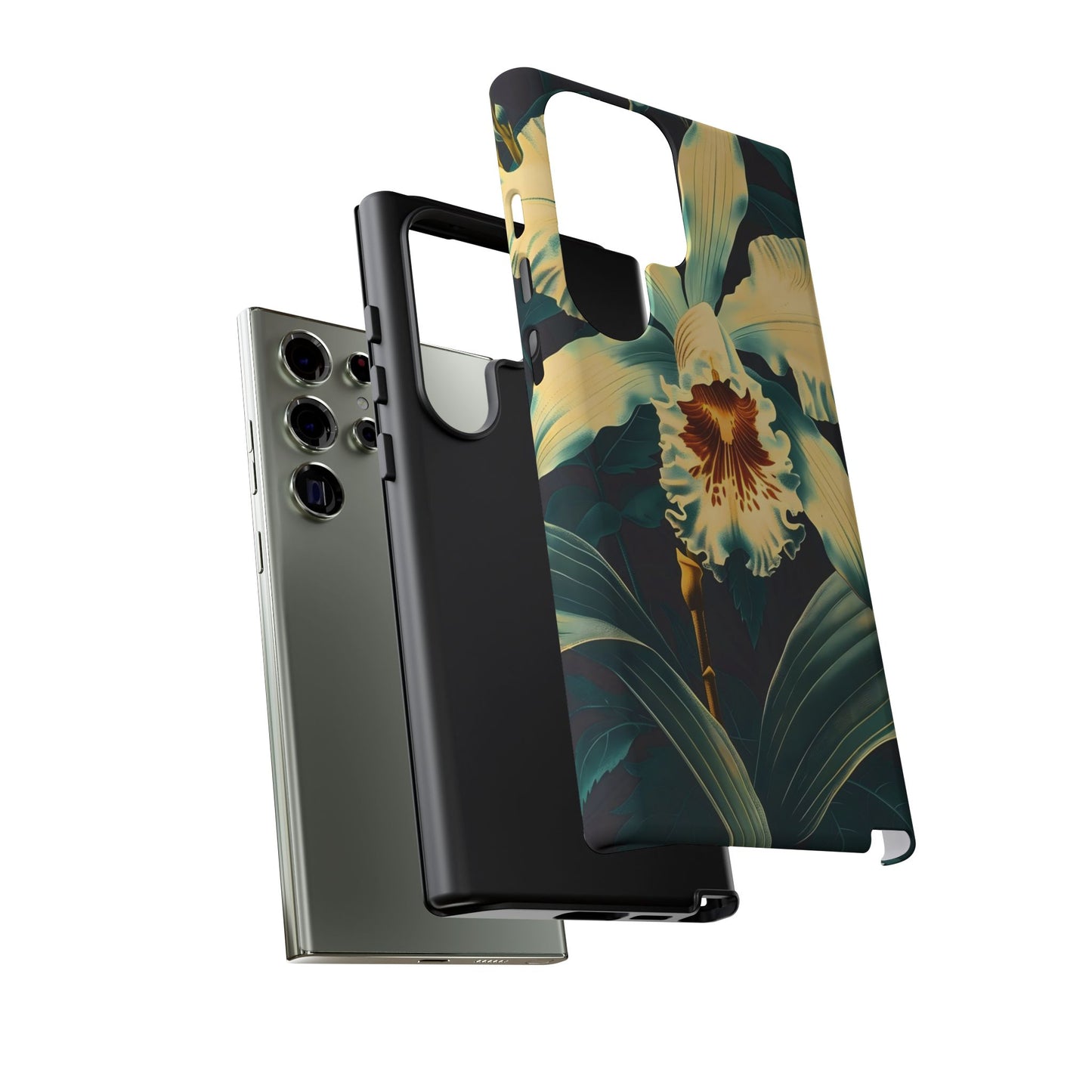Floral Phone Case - Tough Cases with Orchid Design, Durable Smartphone Cover for Nature Lovers, Floral Gift for Her, Botanical [...]