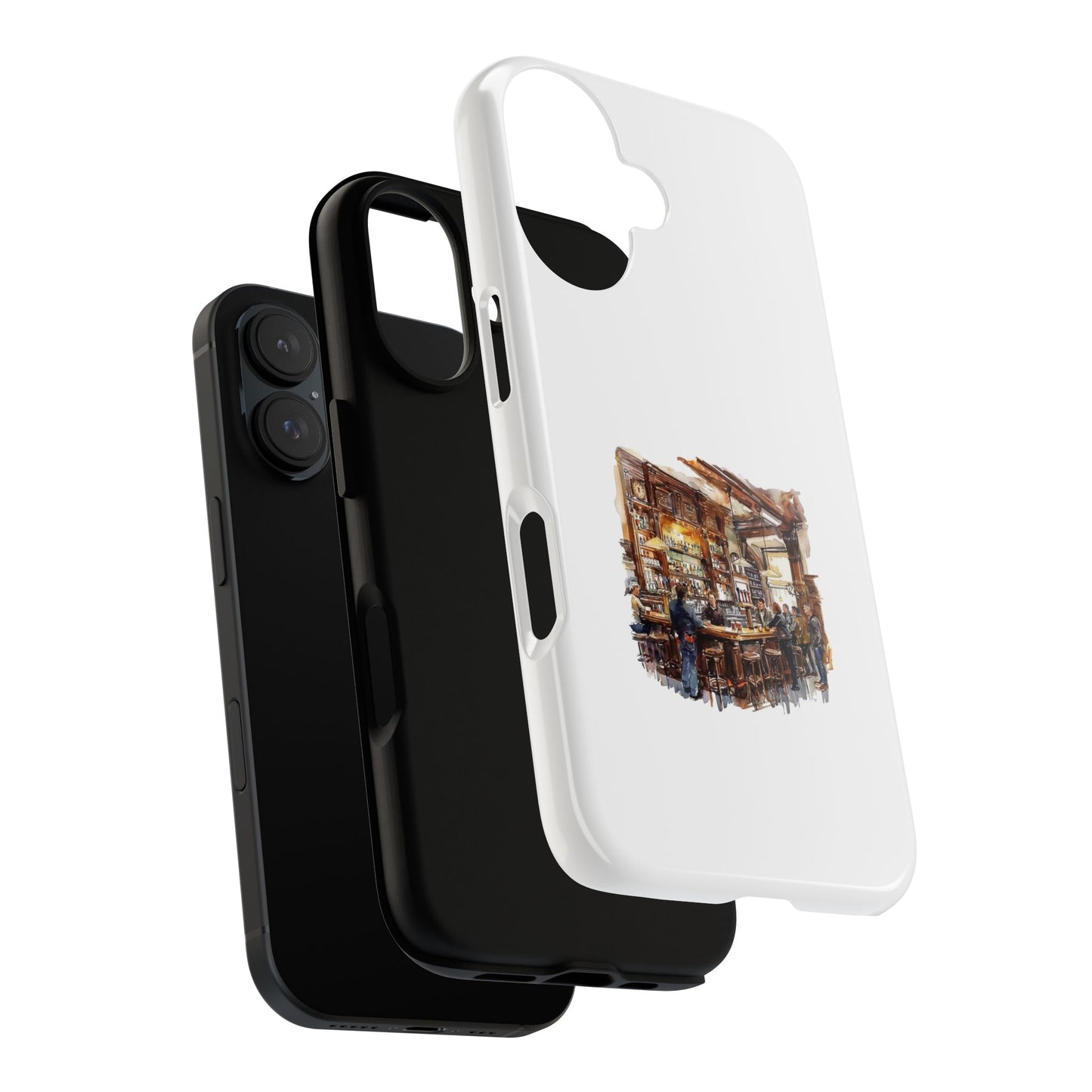 Artistic Phone Case - Cozy Bar Scene Design