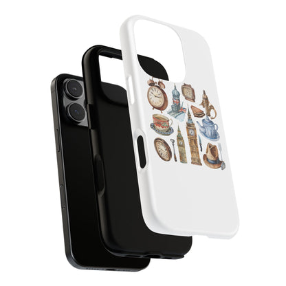 Vintage Illustrative Phone Case, Whimsical Tough Phone Cover, Gifts for Her, Unique Cell Phone Accessory