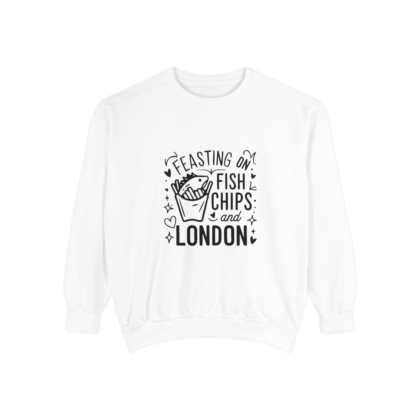 Unisex Garment-Dyed Sweatshirt Lightweight - Fish Cips and London