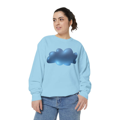 Unisex Garment-Dyed Sweatshirt - Serene Cloudscape - Dreamy Cloud Design