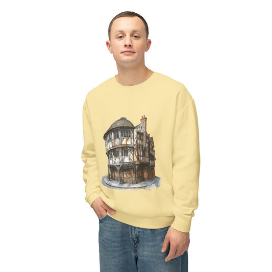 Unisex Lightweight Crewneck Sweatshirt - Cozy British Pub
