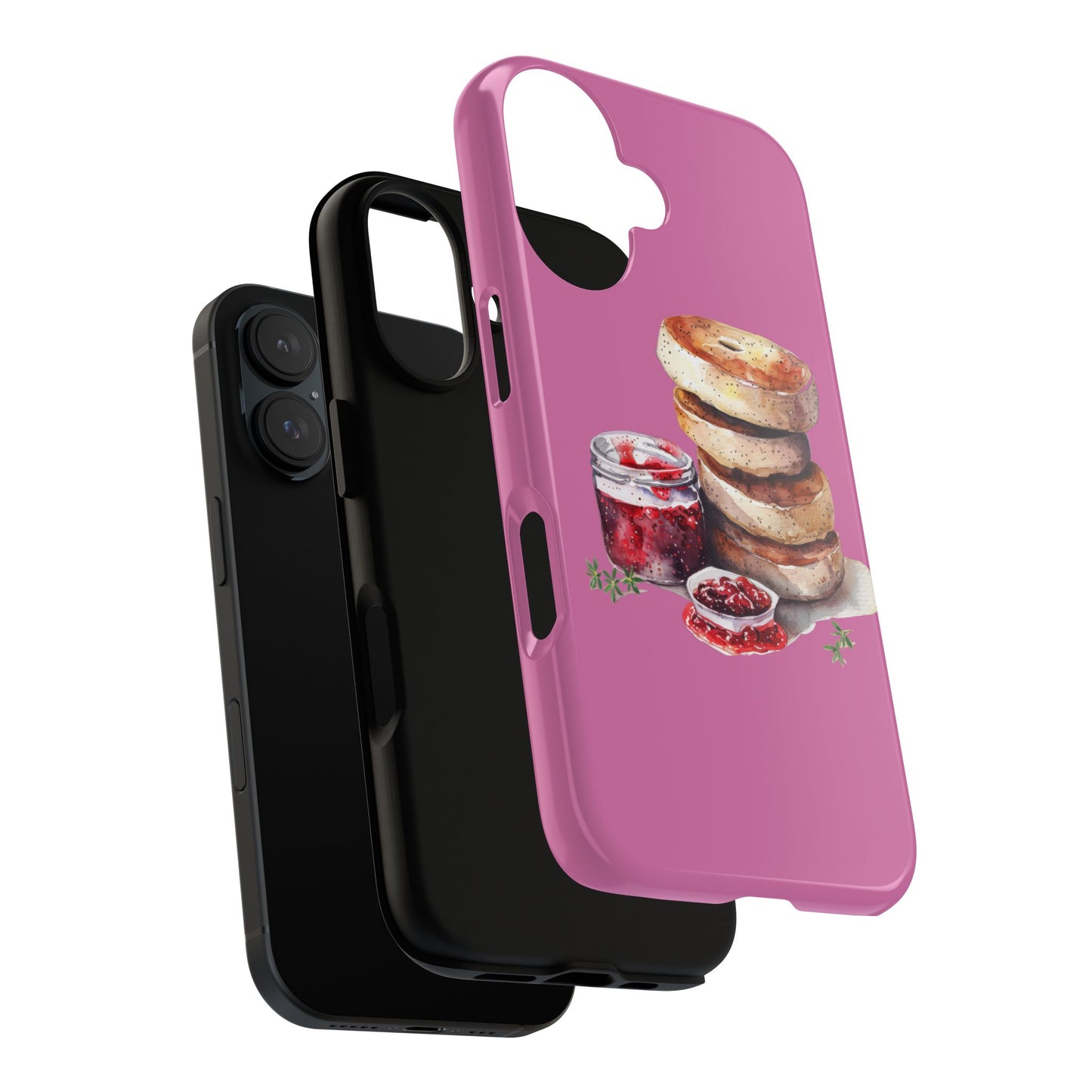Cute Bagel Phone Case, Tough Cases for Food Lovers, Unique Gifts for Foodies, Phone Accessories for Breakfast Lovers, Fun and Stylish Cases