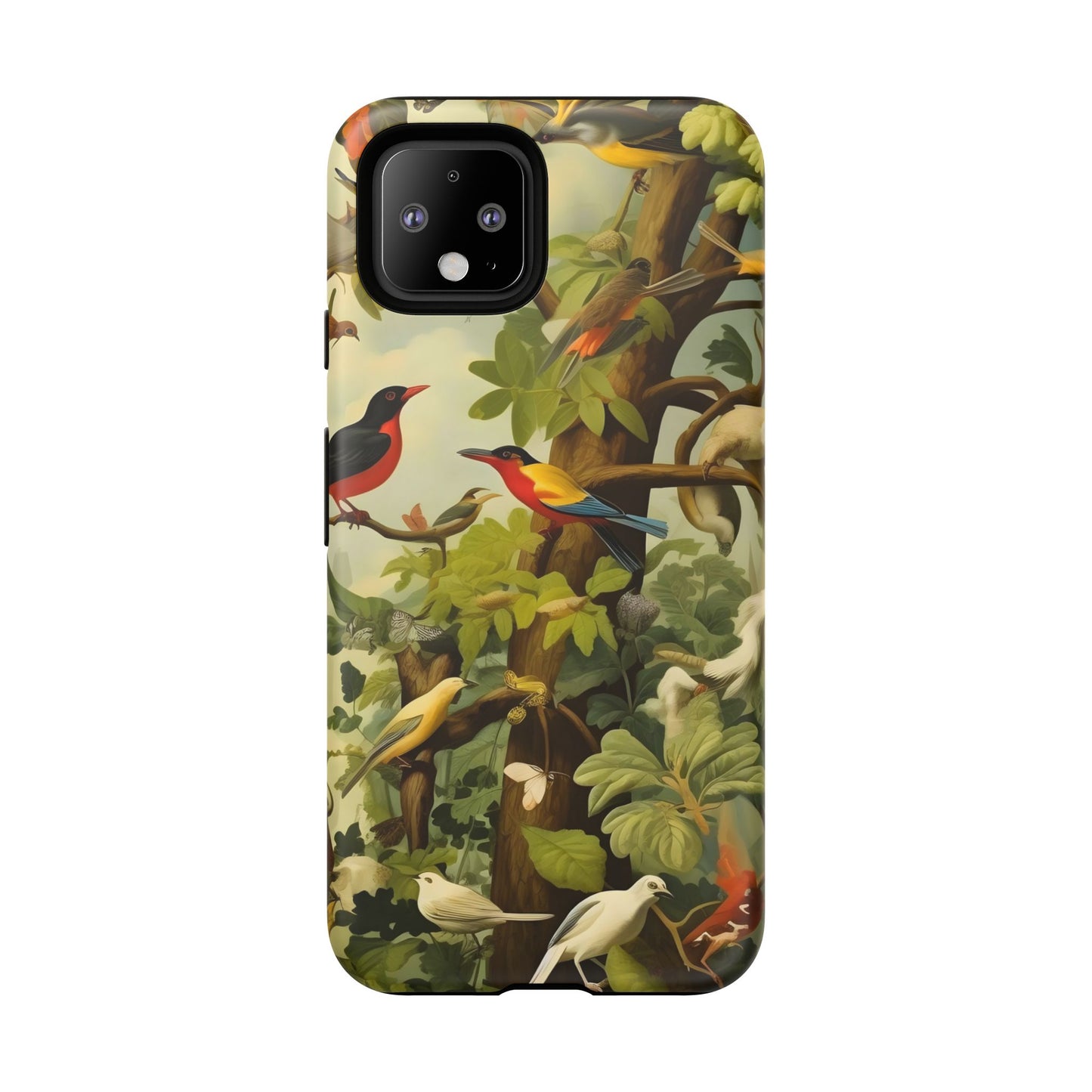 Nature-Inspired Phone Case, Tropical Bird Phone Case, Floral iPhone Case, Unique Phone Cover, Gift for Bird Lovers, Eco-Friendly Phone Case
