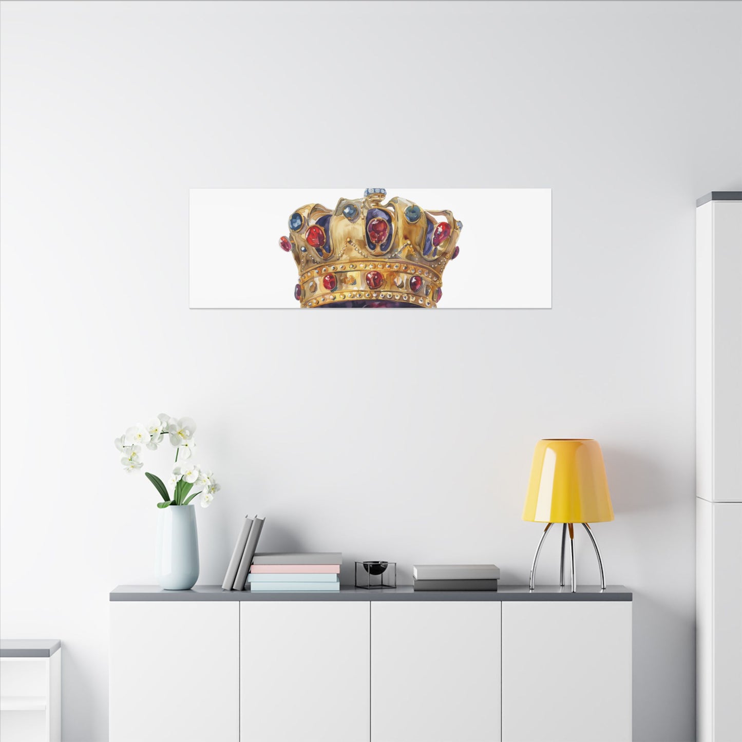 Crown Art Print, Royal Wall Decor, Matched for Home or Office, Gift for Art Lovers, Unique Royalty Artwork