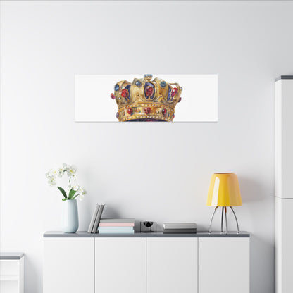 Crown Art Print, Royal Wall Decor, Matched for Home or Office, Gift for Art Lovers, Unique Royalty Artwork