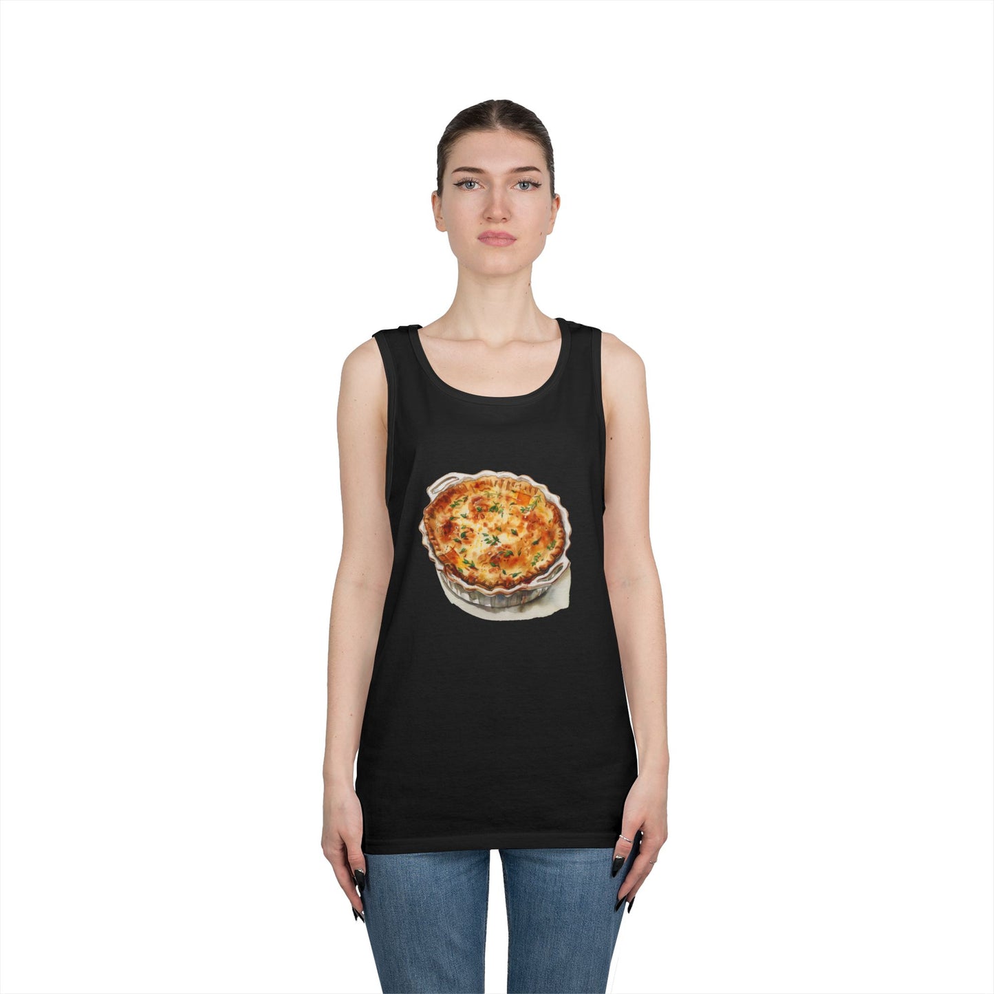 Unisex Heavy Cotton Tank Top - Gourmet Food Art Print for Kitchen Decor