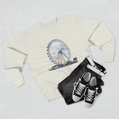 Unisex Crewneck Sweatshirt - London Eye - Iconic Ferris Wheel