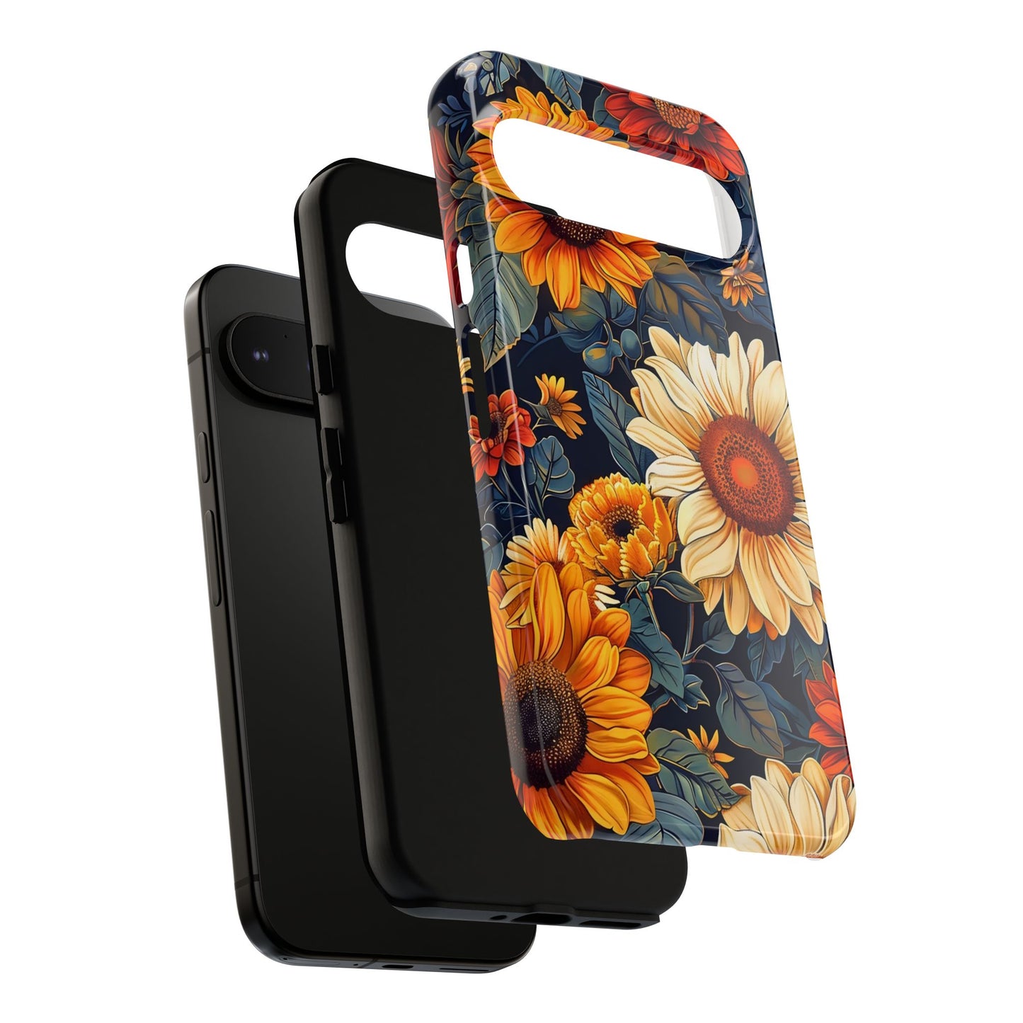 Floral Tough Phone Case | Sunflower Design, iPhone Cover, Protective Case, Gifts for Her, Floral Phone Accessory