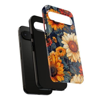 Floral Tough Phone Case | Sunflower Design, iPhone Cover, Protective Case, Gifts for Her, Floral Phone Accessory