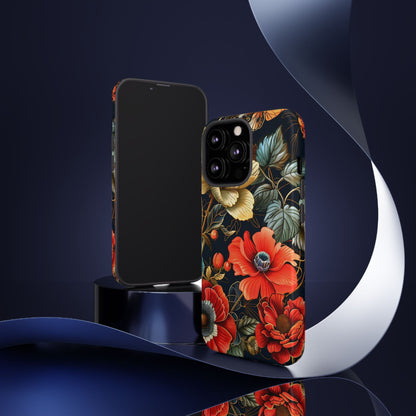 Floral Phone Case - Tough Cases for Stylish Protection, Floral Design, Gift for Her, Trendy Accessories, Phone Cover