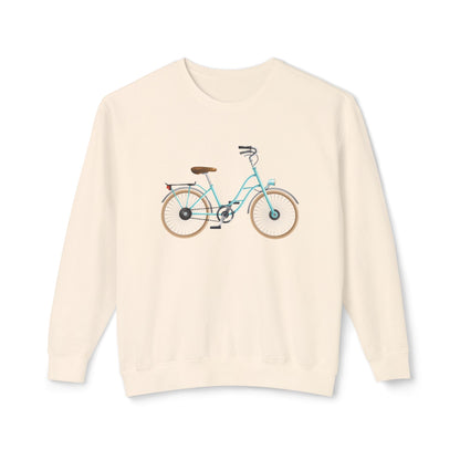 Unisex Lightweight Crewneck Sweatshirt - Classic Bicycle Illustration - London Style